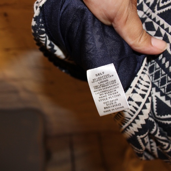 Blue Aztec A-line Sleeveless Dress size S NWT - Picture 6 of 6